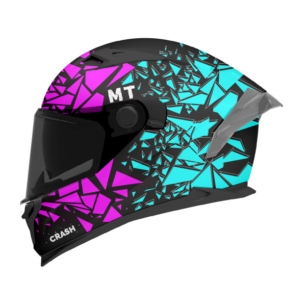 MT Helmets MT Braker Crash SV B8 Matt Black Purple Blue